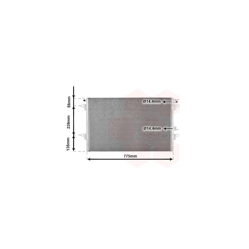 Condenseur, climatisation VAN WEZEL 43005297