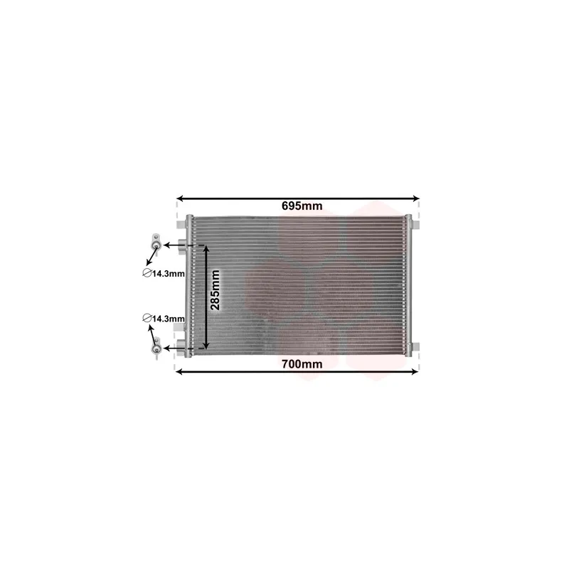 Condenseur, climatisation VAN WEZEL 43005305