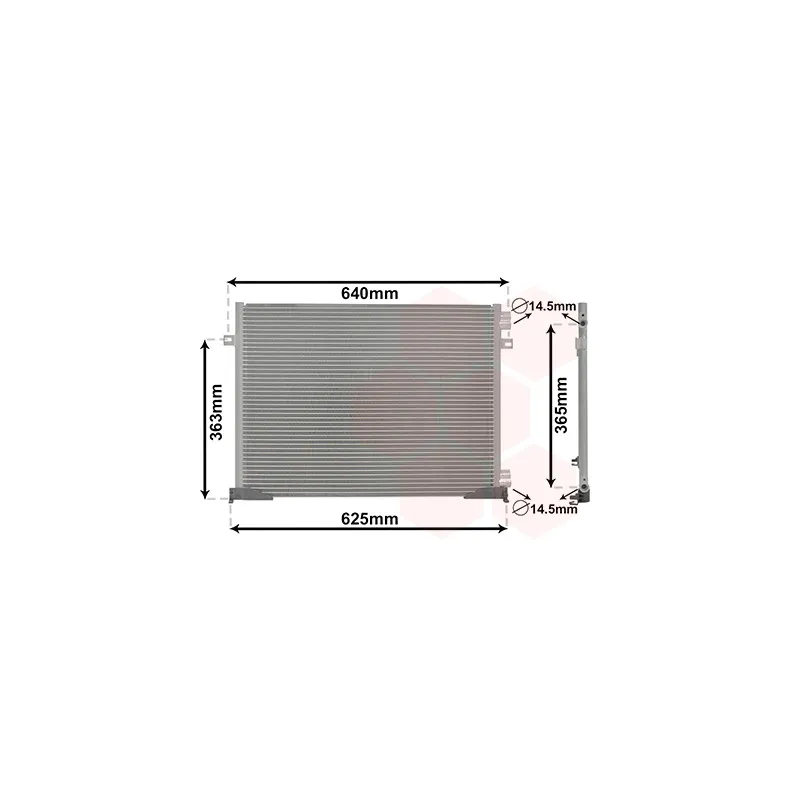 Condenseur, climatisation VAN WEZEL 43005339