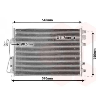 Condenseur, climatisation VAN WEZEL 43005340