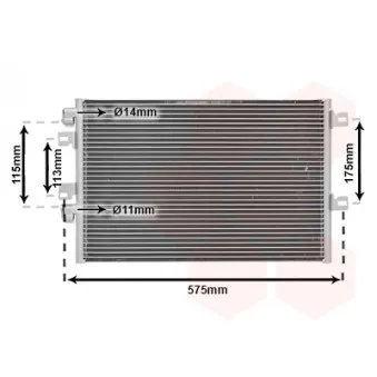Condenseur, climatisation VAN WEZEL 43005341