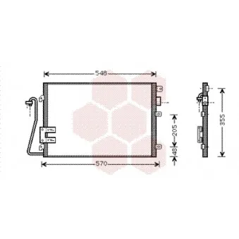 Condenseur, climatisation VAN WEZEL 43005376