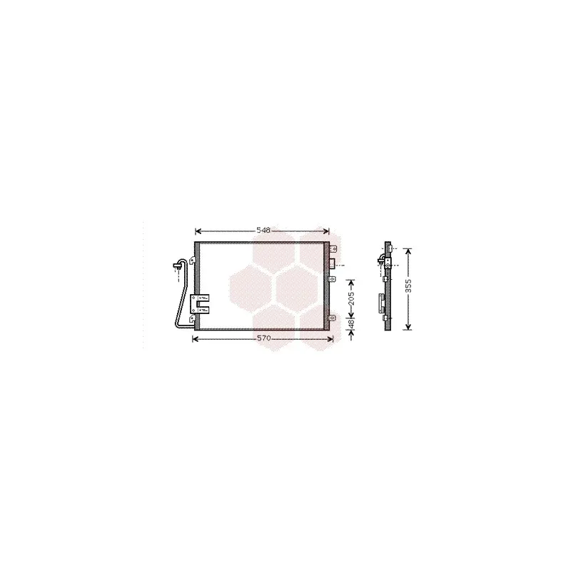 Condenseur, climatisation VAN WEZEL 43005376