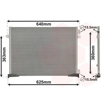 Condenseur, climatisation VAN WEZEL 43005400