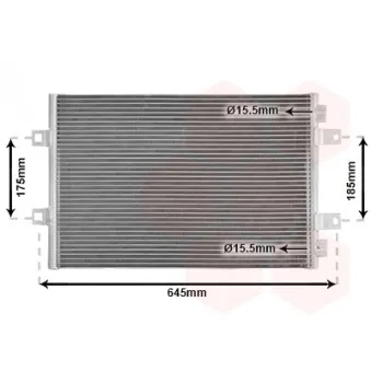 Condenseur, climatisation VAN WEZEL 43005406