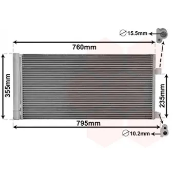Condenseur, climatisation VAN WEZEL 43005430