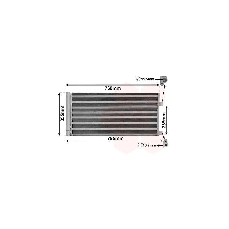 Condenseur, climatisation VAN WEZEL 43005430