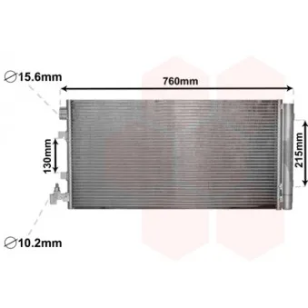 Condenseur, climatisation VAN WEZEL 43005449