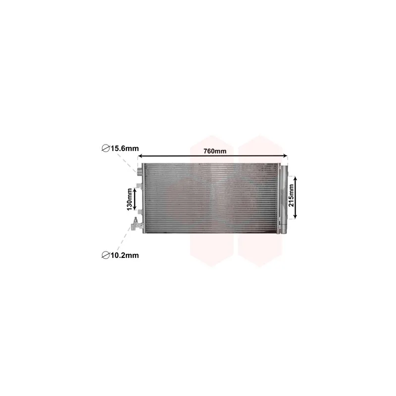 Condenseur, climatisation VAN WEZEL 43005449