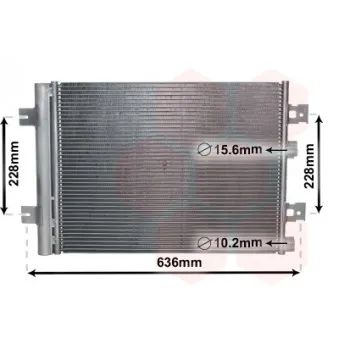 Condenseur, climatisation VAN WEZEL 43005467