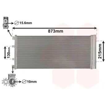 Condenseur, climatisation VAN WEZEL 43005475