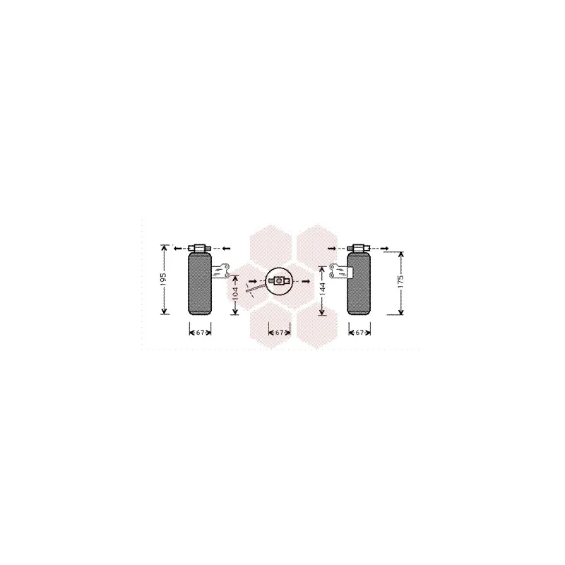 Filtre déshydratant, climatisation VAN WEZEL 4300D027