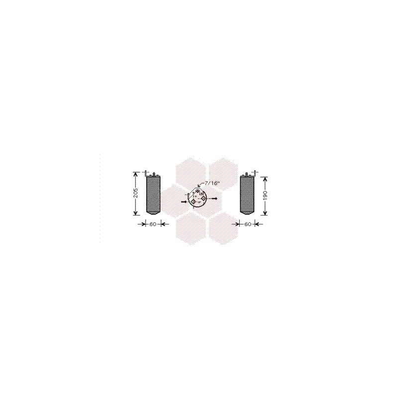 Filtre déshydratant, climatisation VAN WEZEL 4300D036