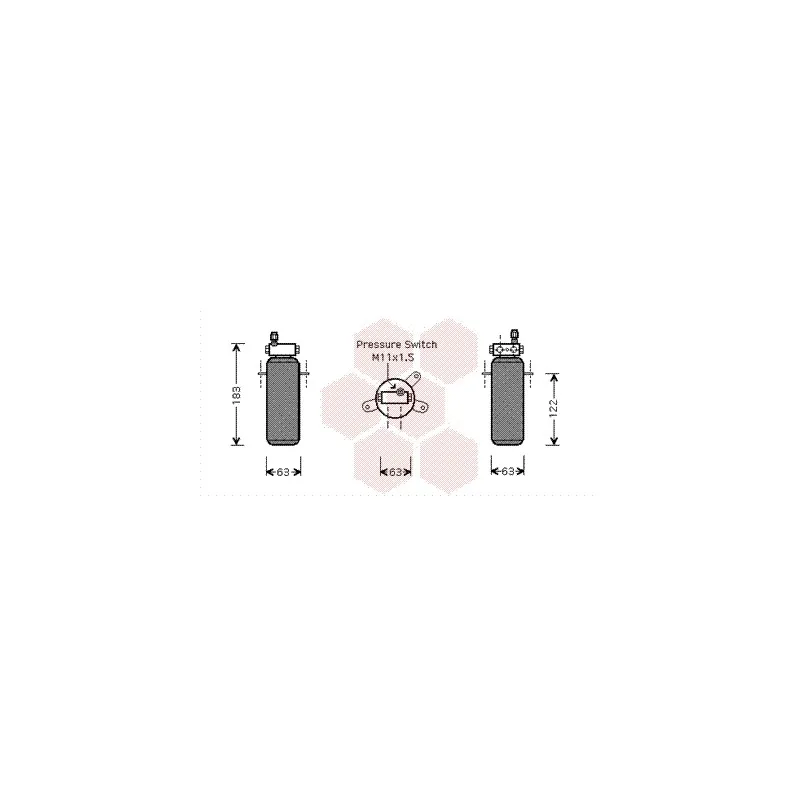 Filtre déshydratant, climatisation VAN WEZEL 4300D288