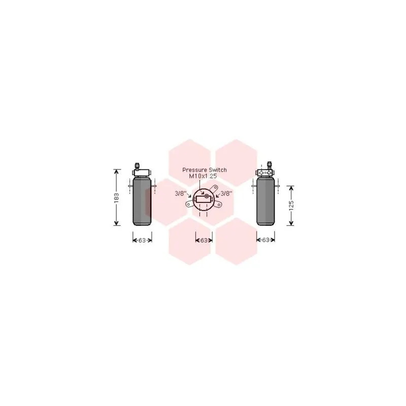 Filtre déshydratant, climatisation VAN WEZEL 4300D337