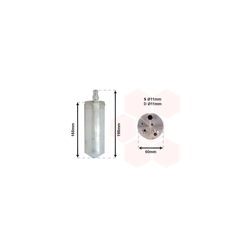 Filtre déshydratant, climatisation VAN WEZEL 4300D364