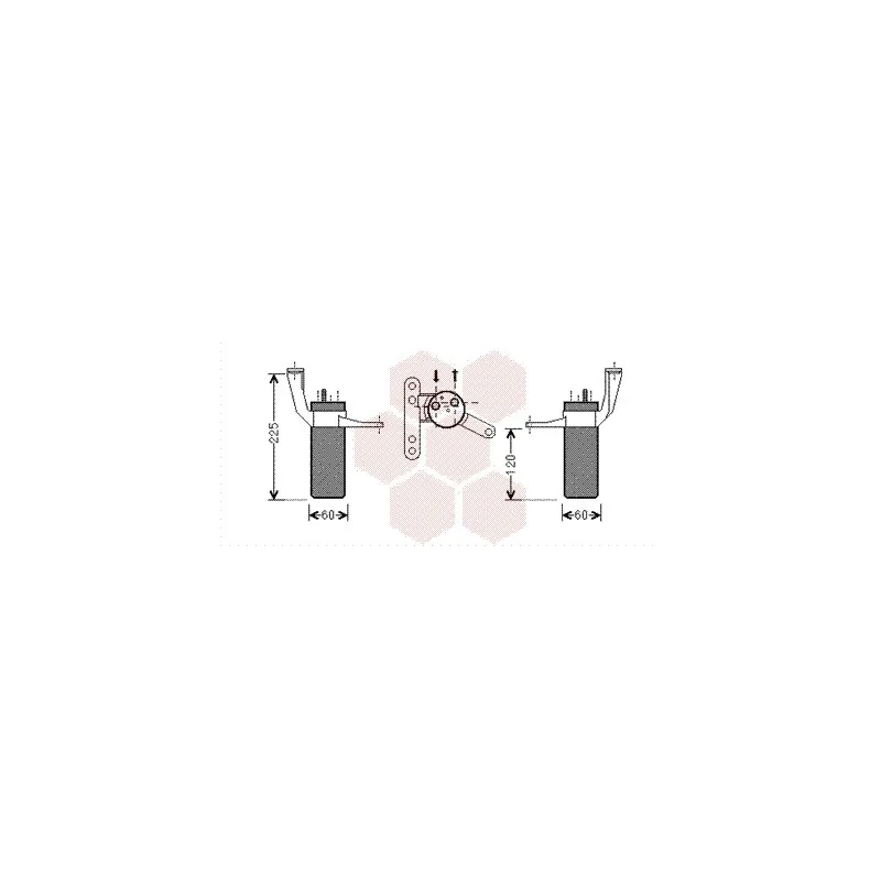 Filtre déshydratant, climatisation VAN WEZEL 4300D442