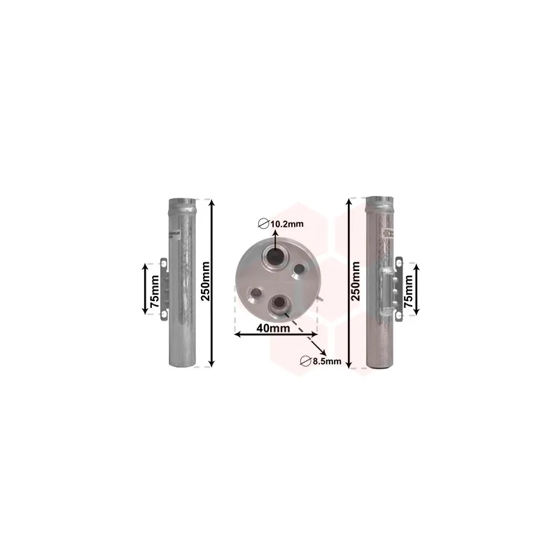 Filtre déshydratant, climatisation VAN WEZEL 4300D455