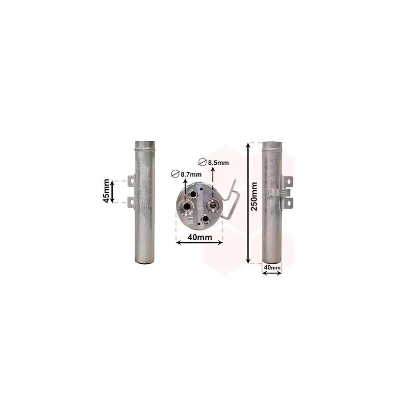 Filtre déshydratant, climatisation VAN WEZEL 4300D557