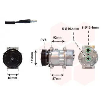 Compresseur, climatisation VAN WEZEL 4300K283