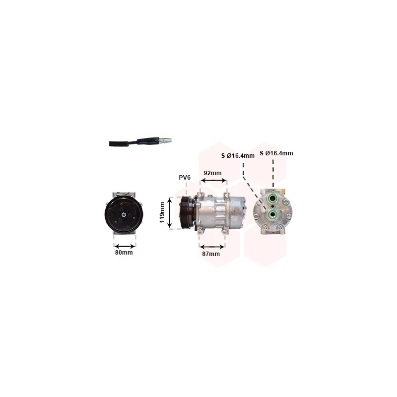 Compresseur, climatisation VAN WEZEL 4300K283