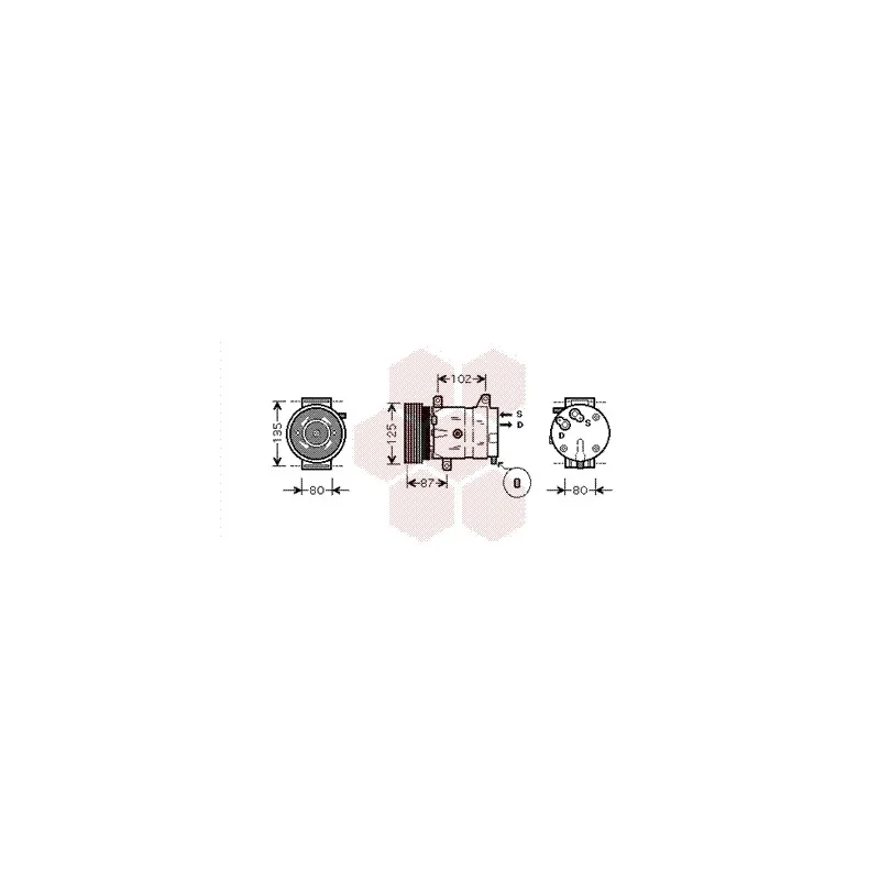 Compresseur, climatisation VAN WEZEL 4300K311
