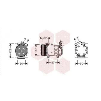 Compresseur, climatisation VAN WEZEL 4300K331