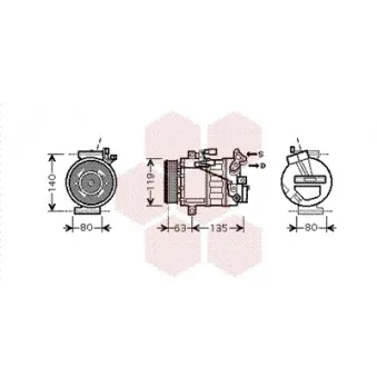 Compresseur, climatisation VAN WEZEL 4300K392