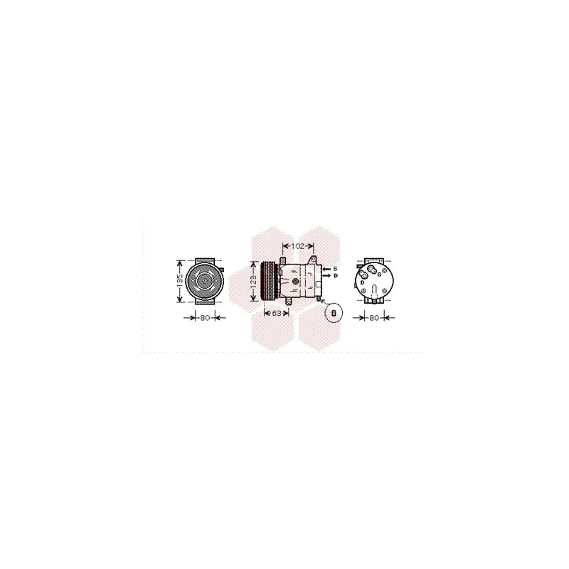 Compresseur, climatisation VAN WEZEL 4300K404