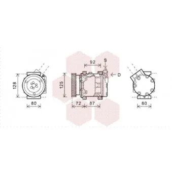 Compresseur, climatisation VAN WEZEL 4300K468