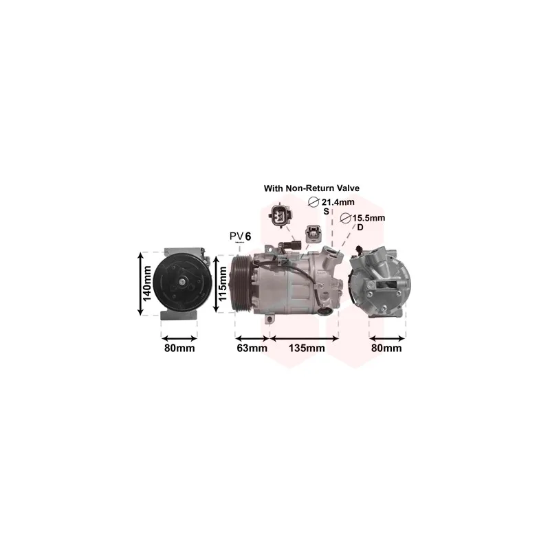 Compresseur, climatisation VAN WEZEL 4300K487