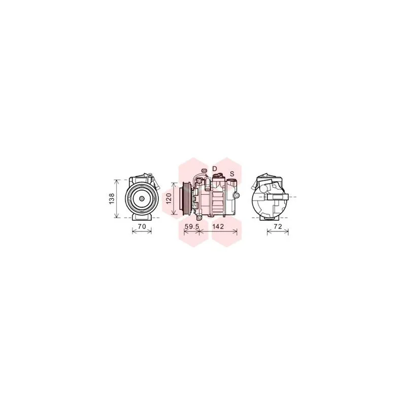 Compresseur, climatisation VAN WEZEL 4300K494