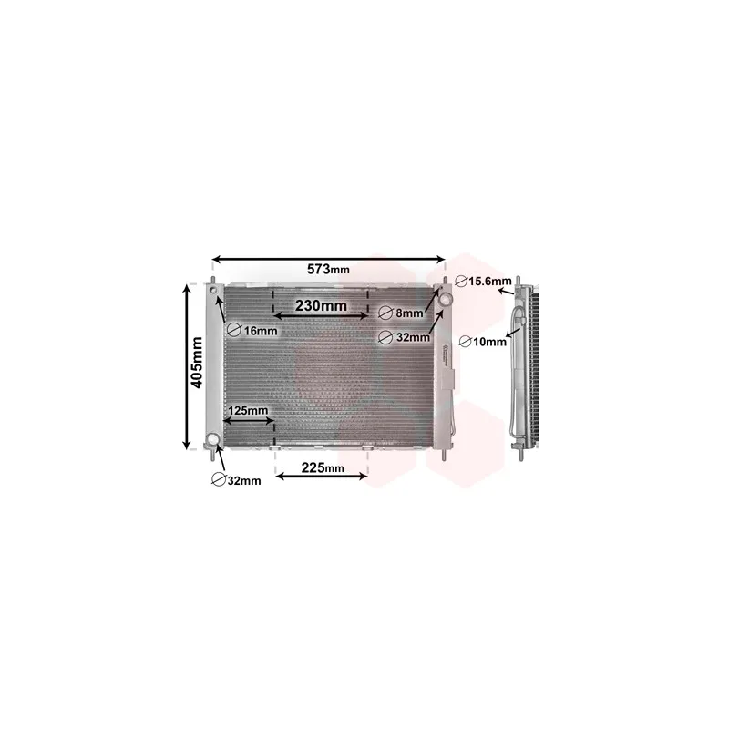 Ensemble condenseur et radiateur VAN WEZEL 4300M405