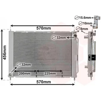 Radiateur, refroidissement du moteur VAN WEZEL 4300M499