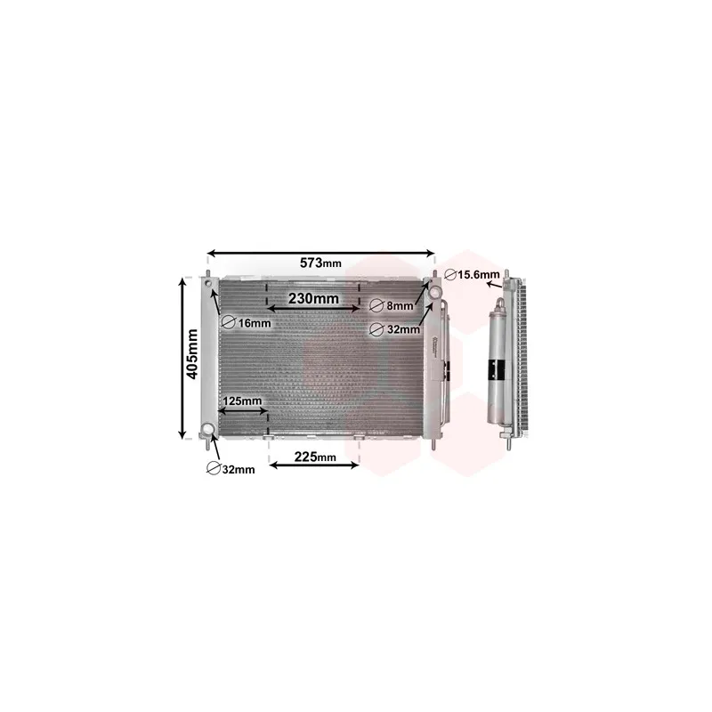 Radiateur, refroidissement du moteur VAN WEZEL 4300M500