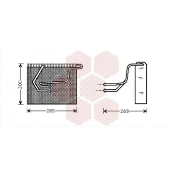 Évaporateur climatisation VAN WEZEL 4300V100