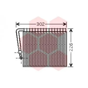 Évaporateur climatisation VAN WEZEL 4300V356