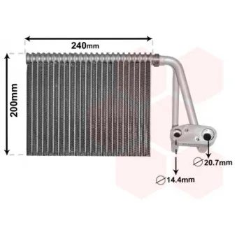 Évaporateur climatisation VAN WEZEL 4300V566