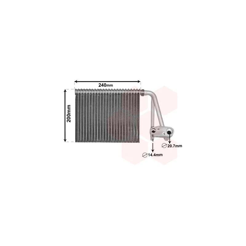 Évaporateur climatisation VAN WEZEL 4300V566