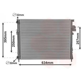 Radiateur, refroidissement du moteur VAN WEZEL 43012303