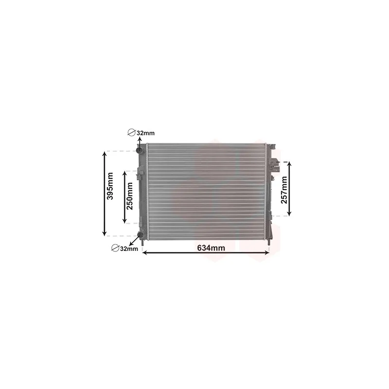 Radiateur, refroidissement du moteur VAN WEZEL 43012303