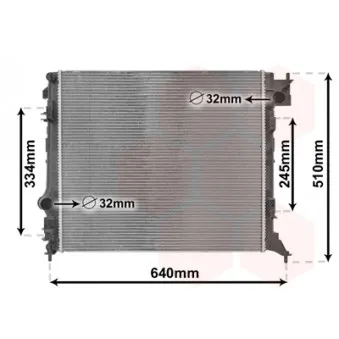 Radiateur, refroidissement du moteur VAN WEZEL 43012701