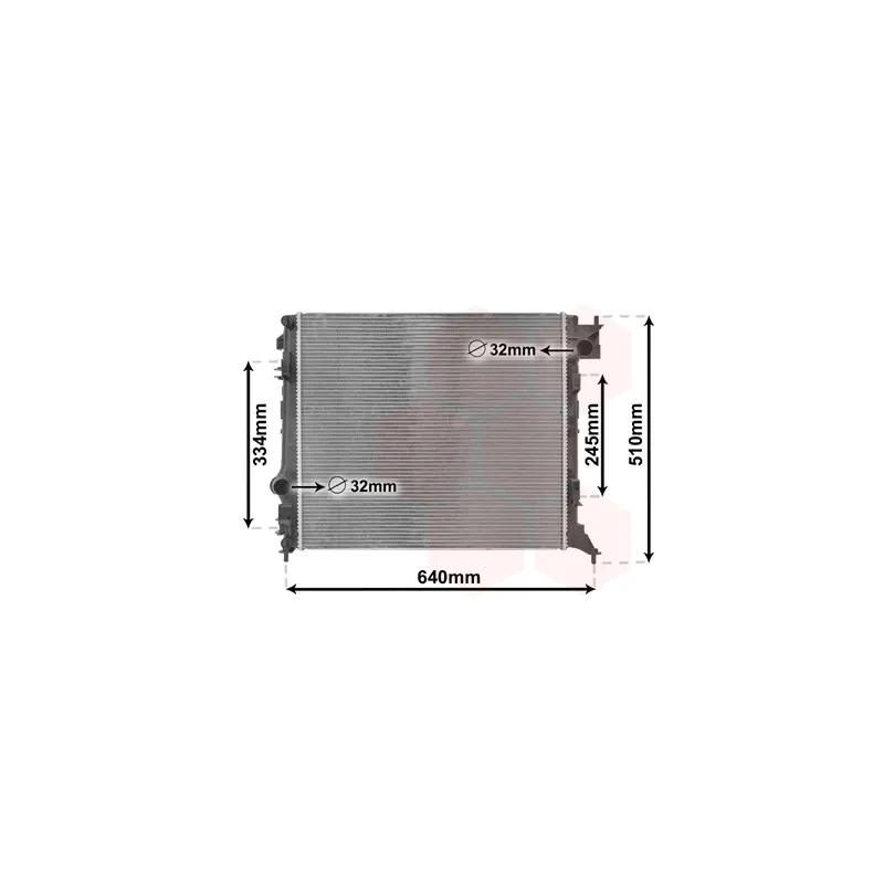 Radiateur, refroidissement du moteur VAN WEZEL 43012701