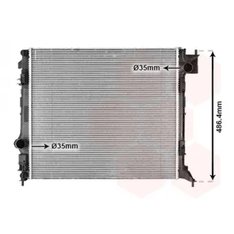 Radiateur, refroidissement du moteur VAN WEZEL 43012702