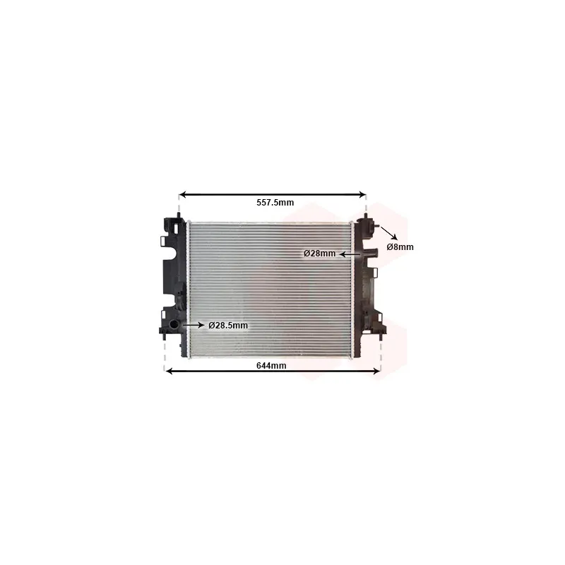 Radiateur, refroidissement du moteur VAN WEZEL 43012703
