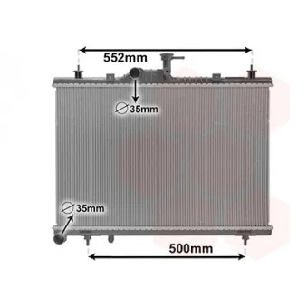 Radiateur, refroidissement du moteur VAN WEZEL 43012705