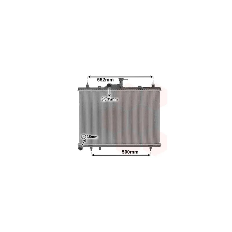 Radiateur, refroidissement du moteur VAN WEZEL 43012705