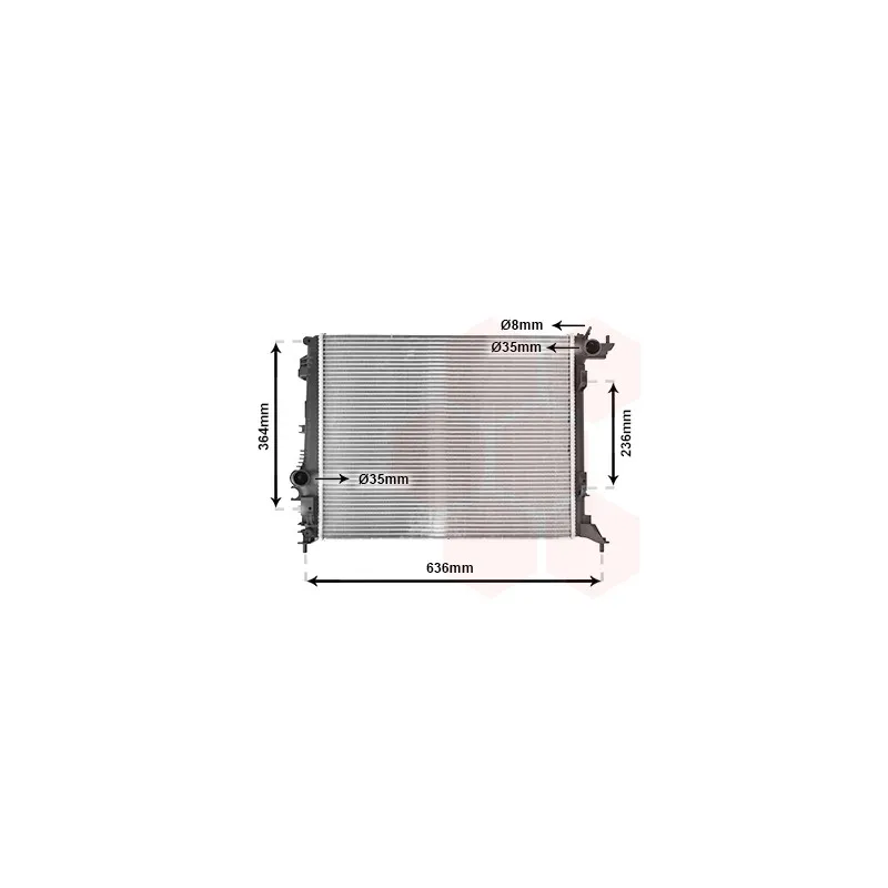 Radiateur, refroidissement du moteur VAN WEZEL 43012710