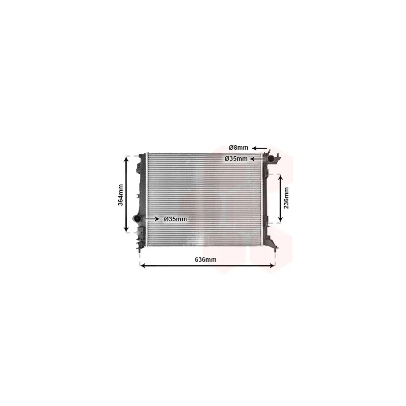 Radiateur, refroidissement du moteur VAN WEZEL 43012711