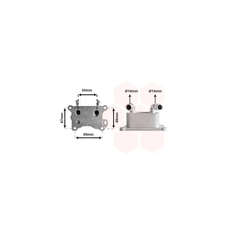 Radiateur d'huile VAN WEZEL 43013702